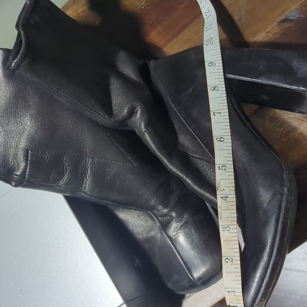 PRADA black leather mid calf boot sz 9.5 - Picture 14 of 16